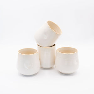 Thumbprint Tumbler 4-Pack - Clotted Cream