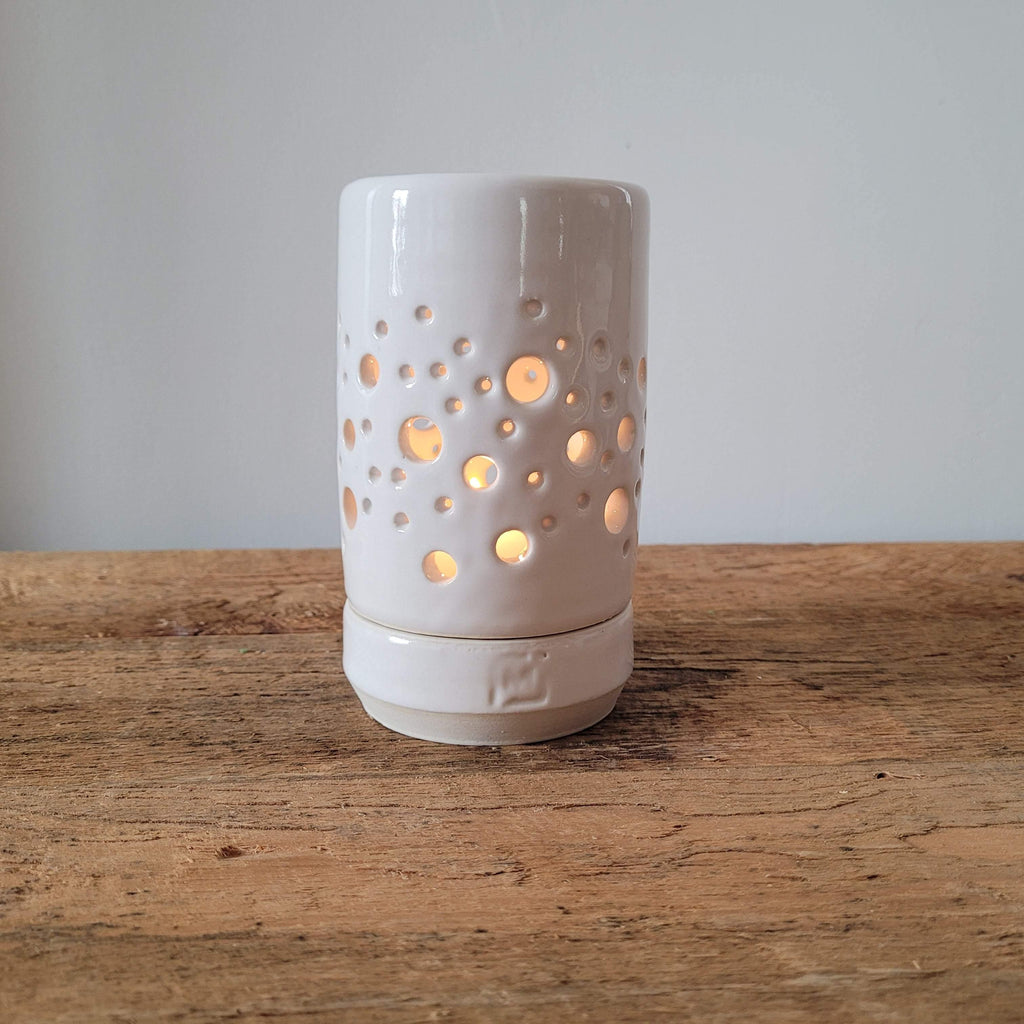 Tealight Lamp (Bubble White) - Bumpy Roads Studio